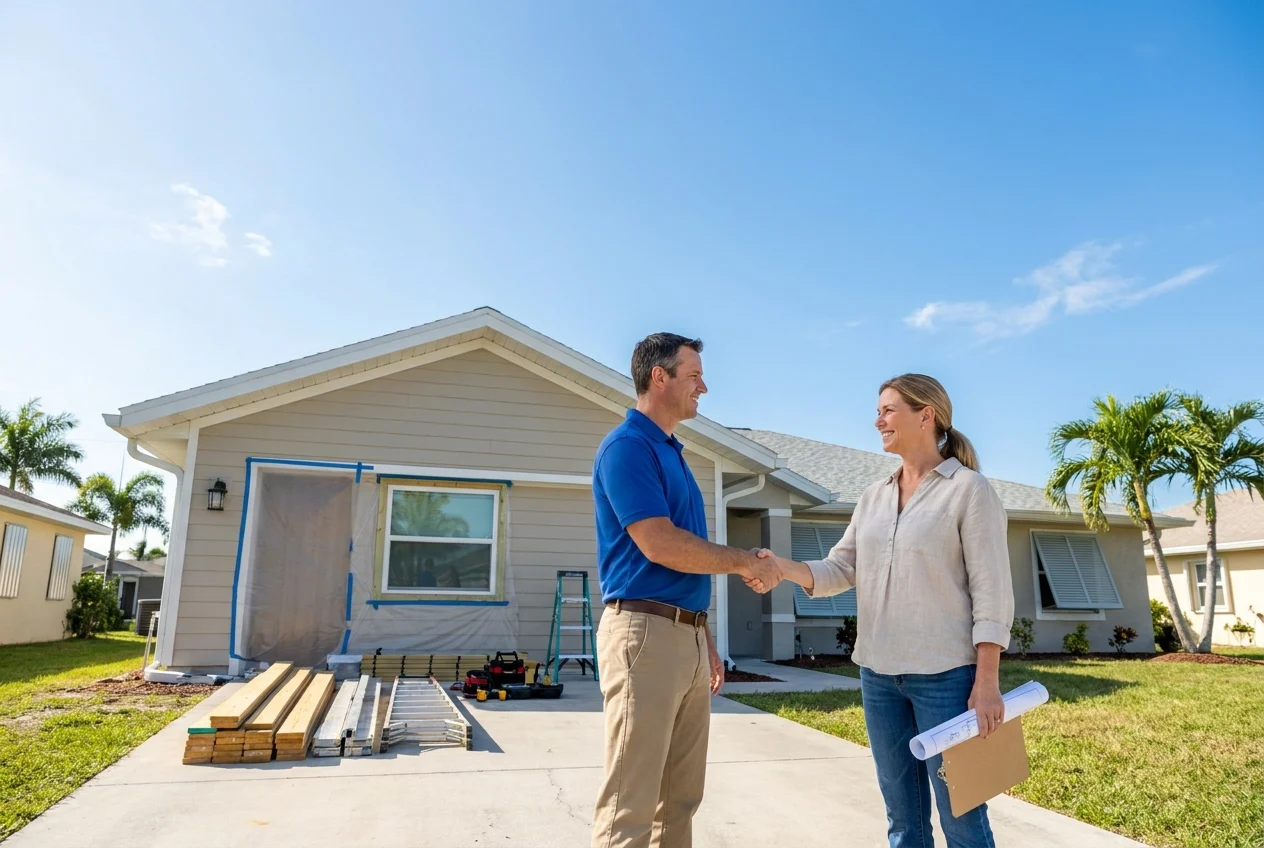 cinematic-wide-hero-shot-of-a-TbpZxP Cinematic wide hero shot of a Southwest Florida home improvement scene in Charlotte County a licensed contractor and