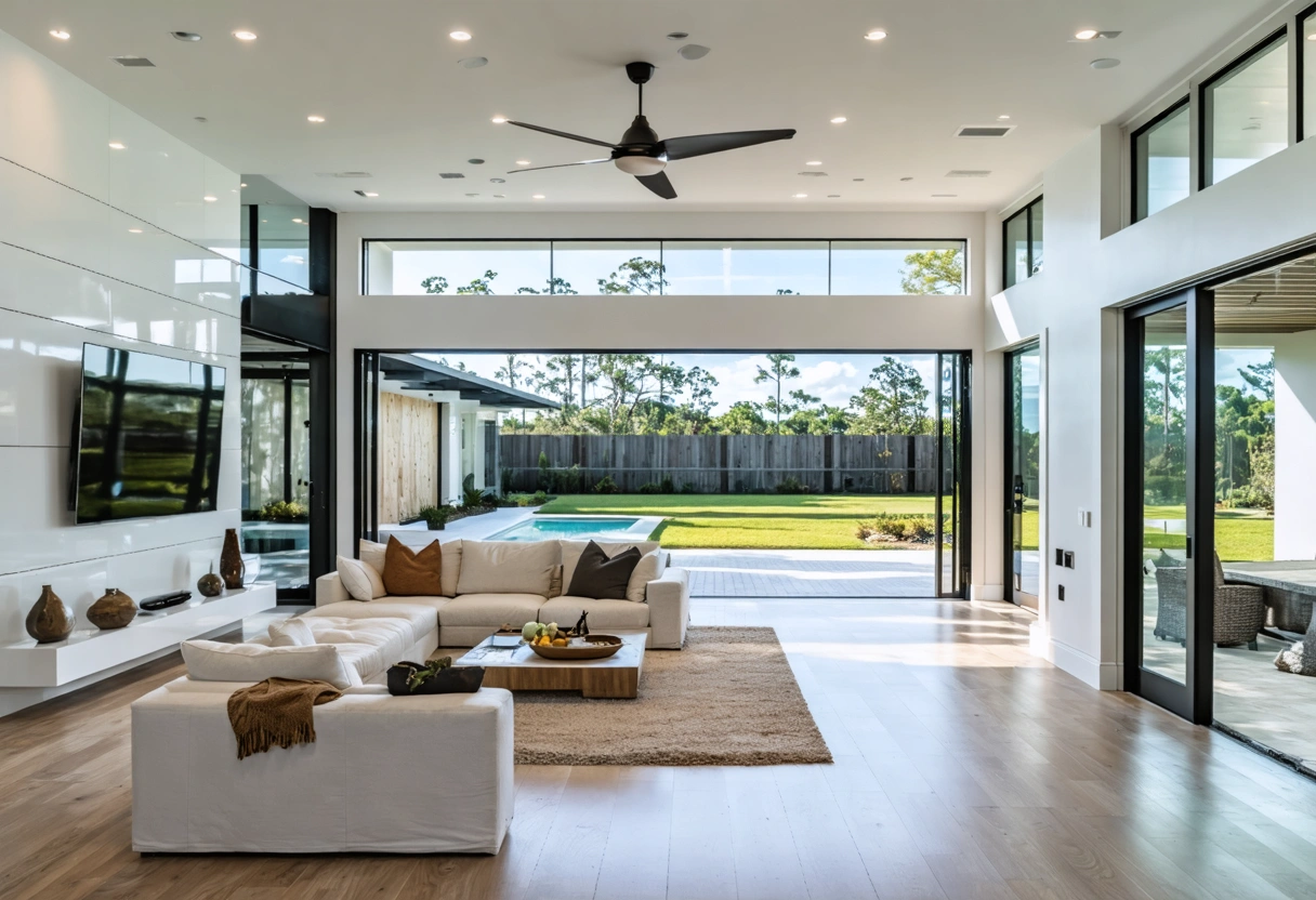 Bright remodeled home showing integrated energy-efficiency upgrades and comfort