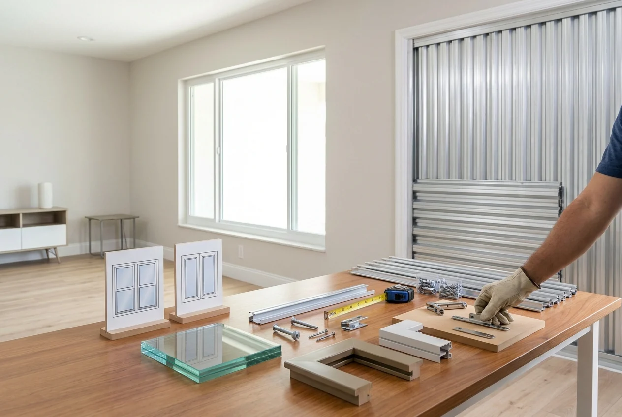 Side-by-side comparison of storm shutters and impact-resistant windows
